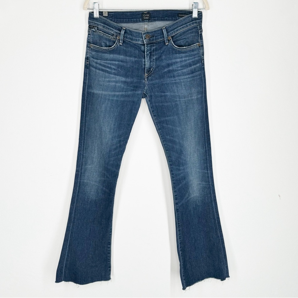 Citizens of Humanity Emannuelle Petite Slim Boot Cut Jeans Raw Hem Size 27